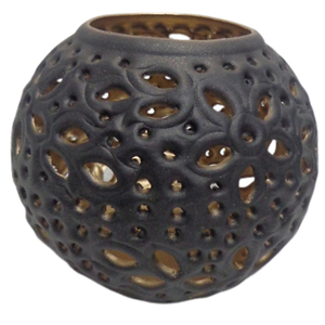 Tarro de vela votiva de Metal de Color negro votivo de hierro decorativo moderno para decoración para sala de estar hecho a mano personalizado - Product Image 2