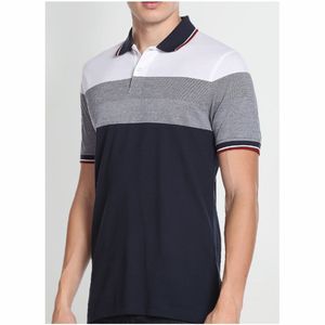 เสื้อโปโลแขนสั้นสำหรับผู้ชายเสื้อยืดผ้าคอตตอนปักลายเทคนิคออกแบบโลโก้ได้ตามต้องการ - Product Image 3