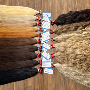 Extensiones de cabello humano natural a granel, lisas y onduladas, listas para enviar, disponibles en stock ahora, súper doble densidad - Product Image 6