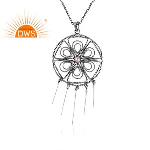 Nouveau collier pendentif en perles naturelles en argent sterling oxydé bijoux personnalisés pour femmes cadeau pour elle - Product Image 4
