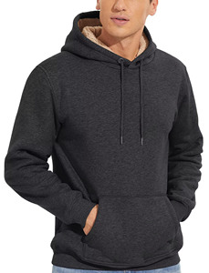Customized <b>Hoodie</b> Manufacturers Trendy Spring Basics Cotton Blended Fleece Men's Heavyweight Thick Solid Color Hoodies for Man - Product Image 2