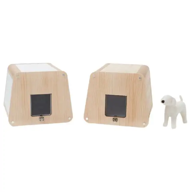 CAREPET Passive Noise Cancelling Kennel Standard Size White and Beige, Dog Cage Home Bed Furniture Good Korea Design