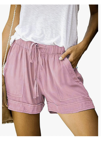 Shorts pour femmes du Bangladesh, taille haute, été, extensible, habillé, uni, sexy, coupe ajustée, détail de couture, fermeture éclair, shorts skinny, nouveauté - Product Image 2