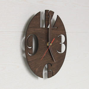 นาฬิกาไม้ติดผนังที่ทันสมัยสำหรับตกแต่งบ้านและสำนักงานนาฬิกาแขวนไม้อุปกรณ์ตกแต่งภายใน - Product Image 4