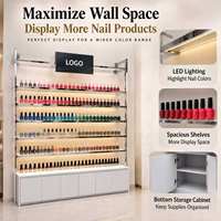 Présentoir mural de luxe pour vernis à ongles LED, équipement de magasin de beauté pour salon de manucure, fourniture d'usine OEM