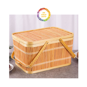 Panier de pique-nique en bambou fabriqué à la main écologique du Vietnam pour les acheteurs internationaux à des prix compétitifs - Product Image 1