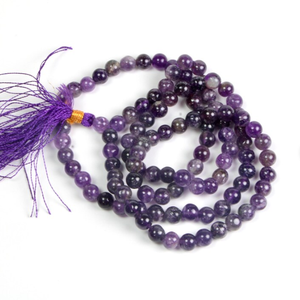 อเมทิสต์สีม่วงธรรมชาติคุณภาพสูง108แจ็บมาลาสำหรับทำสมาธิและศาสนาขายส่ง - Product Image 4