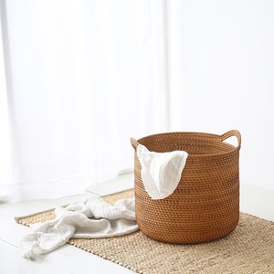 High Quality Natural Rattan Storage Woven <b>Wicker</b> <b>Laundry</b> Storage <b>Baskets</b> Hand Braided Hamper <b>Basket</b> - Product Image 2