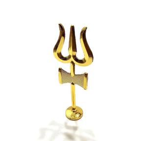 Latón Om Trishool Trishul espiritual Vastu artículos decorativos para el hogar Pooja Mandir templo decoración colgante - Product Image 6