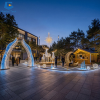 Outdoor-Weihnachtsbeleuchtungsinstallation für Einkaufszentren und Plätze Maßgeschneidertes Nachtattraktions-Komplettprojekt