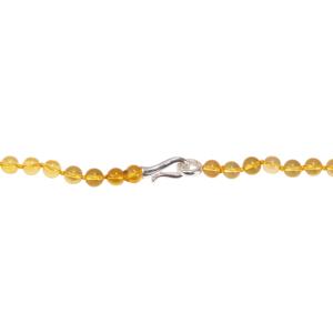 Collar de Ámbar Natural Olmec con Cadena de Plata de Ley Chapada en Oro, Joyería para Bodas y Regalos - Product Image 2