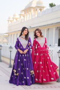 ชุดประจำชาติอินเดีย georgette สีชมพู lehenga choli dupatta พิมพ์ดิจิตอลเย็บปักถักร้อยงานปาร์ตี้โอกาส - Product Image 3