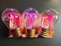 Ampoule LED E40 Base A68 Type Edison Cœur Amour Arc-en-ciel Alimentée par Courant Alternatif et Batterie Rechargeable Sans Fil USB Ampoule RGB