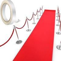 Red Brushed Carpet Roll Anti slip for Indoor and Outdoor Use in Wedding Exhibitions Opening Stages and Events