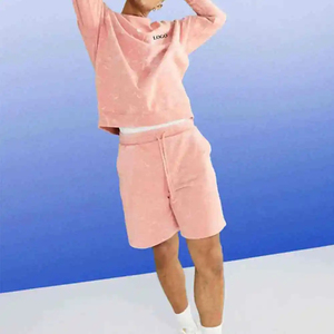 2026 New Arrival <b>Men</b> Oversized Long Sleeve Sweatshirt and Jersey <b>Shorts</b> Wholesale Price Two Piece Regular Fit <b>Shorts</b> Set For Man - Product Image 5