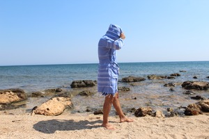 Albornoz turco Sultan Peshtamal con capucha de algodón de secado rápido de manga larga bata suave colorida mujeres hombres Albornoz - Product Image 4