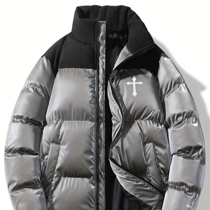 Veste matelassée élégante pour homme, épaisse, chaude, alternative au duvet, isolation imperméable, coupe-vent, vêtements d'extérieur d'hiver, prix d'usine, service OEM - Product Image 1