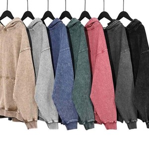 เสื้อกันหนาวมีฮู้ดสำหรับผู้ชายเสื้อมีฮู้ดแบบสวมหัวผ้าฝ้ายพร้อมกระเป๋าจิงโจ้ซักกรด - Product Image 2