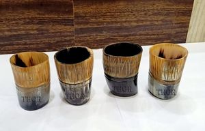 MEILLEUR verre de corne naturelle sculpté à la main personnalisé en gros pour le vin bière eau maison Restaurant hôtel inspiré Inde - Product Image 5