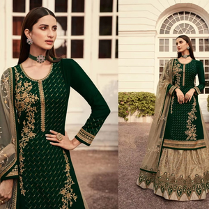 Vêtements indiens et pakistanais Gharara Designs Punjabi Beautiful Salwar Suit Neck Designs Sarara Woman Dress in Wholesale Price - Product Image 1