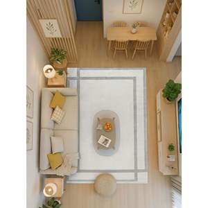 Wholesale Acrylic Area <b>Rug</b> BEGONVIL BG004 <b>Grey</b> Machine Made Turkish Carpet for <b>Living</b> <b>Room</b> Hotel Project - Product Image 1