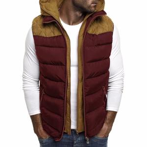 Chaquetas sin mangas de invierno para hombre con capucha 2025 nueva moda Otoño cremallera chaleco frío estilo coreano bordado prendas de vestir exteriores masculinas - Product Image 4