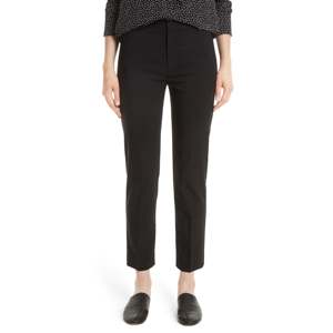 Pantaloni da donna Vince neri affusolati alla caviglia, taglia 12, traspiranti, casual, modello palazzo a gamba dritta, con dettagli arricciati e regolabili - Product Image 3