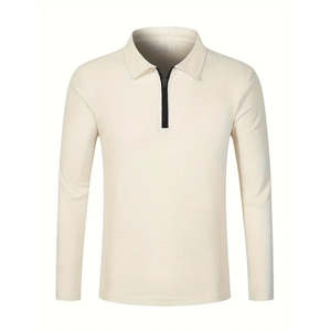 Camisas de satén de manga larga para hombre más vendidas Slim Fit Stand Zipper Closure Popular Casual Summer Streetwear Top Pick para otoño - Product Image 1