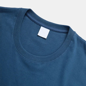 OEM venta al por mayor 95% algodón 5% Elastano hombres Slim Fit camiseta más larga gota dobladillo curvo cuello redondo músculo Fitness hombres - Product Image 2