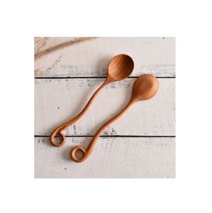 Mini cuillère en bois thé café poudre cuillère en bois cuillères à lait écologiques pour couleur bois naturel personnalisée - Product Image 1