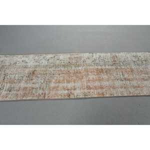 Turkish <b>Runner</b> <b>Rug</b> 2x6,6 ft (62x201 cm), Brown Patchwork Vintage <b>Rug</b> - Product Image 2