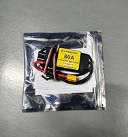 ESC 80A 2-6S con BEC Integrado 5V 6V 7.4V 5A, Control de Velocidad sin Escobillas para Aviones RC, Drones de Ala Fija, Piezas de Drones, Mini Coches RC