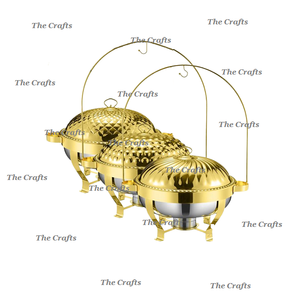 Plat de service en acier martelé de la meilleure conception pour les accessoires de mariage et d'hôtel, plat de service pour aliments - Product Image 3