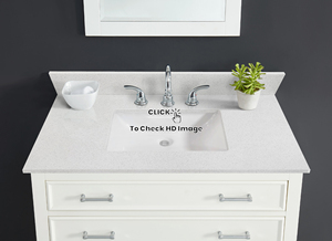 NV375 Fabricación Modular Casework Anti-Penetración Piedra de cuarzo artificial Baño Vanidad Superficies DE TRABAJO Parte superior de cuarzo - Product Image 3