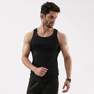 Camiseta sin mangas de poliéster transpirable para hombre, con logo personalizado, estilo casual, servicio OEM, para entrenamiento, colección Verano 2026 - Product Image 4