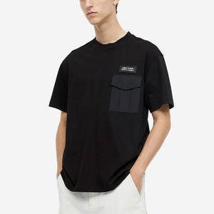 Venta al por mayor de camisetas impresas personalizadas para hombre de alta calidad 100% algodón rayas anchas cuello redondo Casual Fit diseño Extragrande - Product Image 1