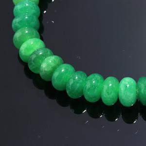 Superventas para mujer, pulsera de cuentas con forma de Rondelle suave de jade verde de 8mm, hermosa joyería de piedras preciosas sueltas, Idea de regalo - Product Image 2