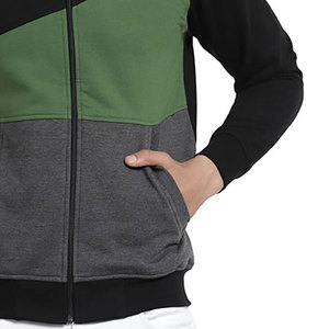 Usine directe décontracté hommes fermeture éclair à capuche nouveau style vêtements d'hiver avec logo personnalisé imprimé teint en plaine prix pas cher - Product Image 6