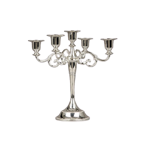 Chandelier en métal luxueux, Design gaufré, pour événement, mariage, chandelier en métal fini noir - Product Image 6