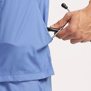 Conjunto de uniforme médico para hombres, camisa de manga corta con cuello en V y bolsillos, pantalón para correr, uniforme médico, uniforme de hospital para médicos - Product Image 5