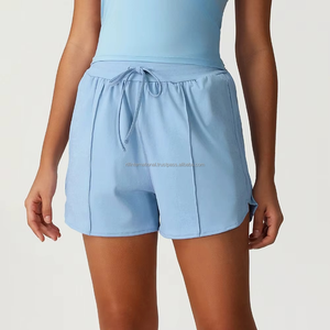 Shorts Deportivos de Alta Calidad para Mujer, con Logotipo Personalizado, 2 en 1, para Yoga, Running, con Estampado de Letras, Cintura Alta, Estilo Biker - Product Image 3