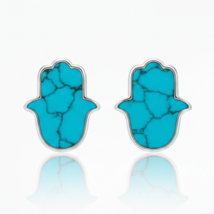 Boucles d'oreilles clous en argent sterling 925 véritable de qualité supérieure, forme Ahimsa, sertissage clos, finition haut de gamme, mignonnes, tendance, cadeau de fiançailles - Product Image 1