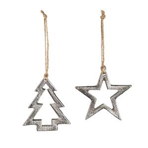 Présentoir et étoile de Noël en bois suspendue pour Noël 2024 avec couleur et tailles personnalisées avec tailles 8 cm - Product Image 2