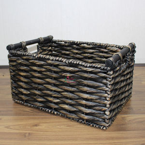 Artex Dong Thap Woven Handmade Natural <b>Water</b> <b>Hyacinth</b> <b>Storage</b> <b>Baskets</b> Stackable Wicker Gift Boxes for Home & Office Organization - Product Image 5