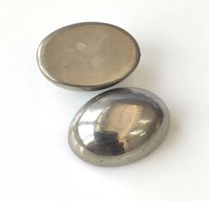 Pirita natural 3x5mm-20x30 Cabujón ovalado Parte posterior plana Piedra preciosa suelta Color dorado para la fabricación de joyas Precio al por mayor - Product Image 3