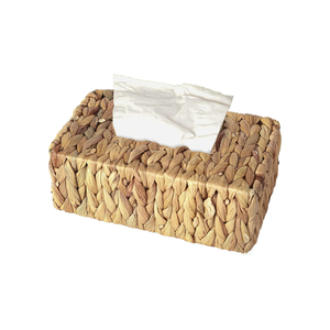 Vente chaude moderne jacinthe Rectangle bambou boîte à mouchoirs couverture élégante boîte à serviettes en bois pour affichage de table - Product Image 1