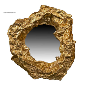 Metal Iron Wall <b>Mirror</b> With Eye Shape <b>Gold</b> Color Large Shape Bathroom and Living Room Decorative Wall <b>Mirror</b> Supplies - Product Image 6