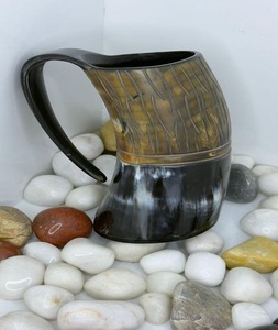 Tazas de cuerno de búfalo de la mejor calidad, cuernos para beber, taza de cuerno vikingo DE LA India, jarra con logotipo grabado personalizado de f s i - Product Image 2