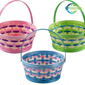 Wholesale Kids' <b>Easter</b> Basket with Handle BAMBOO BASKETS From Vietnam Durable and Reusable Basket for <b>Egg</b> <b>Hunts</b> & Candy - Product Image 6