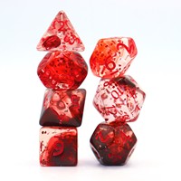 Ensemble de dés miniatures DND - Dés polyédriques en acrylique à motif marbré perlé pour les jeux de rôle Dungeons & Dragons
